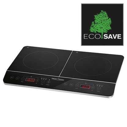 Mobil induktionsplade 2 zoner - Profi Cook DKI 1067