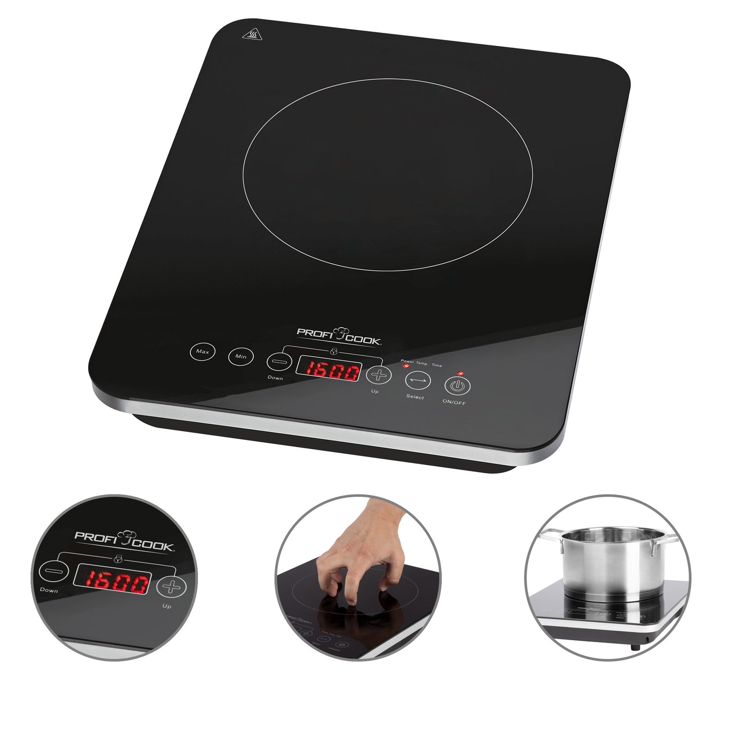 Mobil induktionsplade 1 zone - Profi Cook EKI 1062