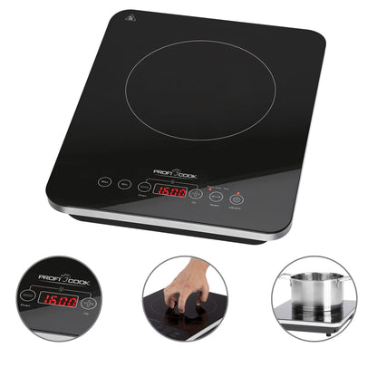 Mobil induktionsplade 1 zone - Profi Cook EKI 1062