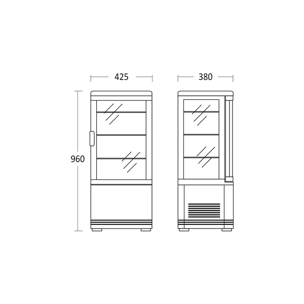 Kølemontre 78 liter hvid - RT 82 WE Scancool