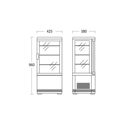 Kølemontre 78 liter hvid - RT 82 WE Scancool