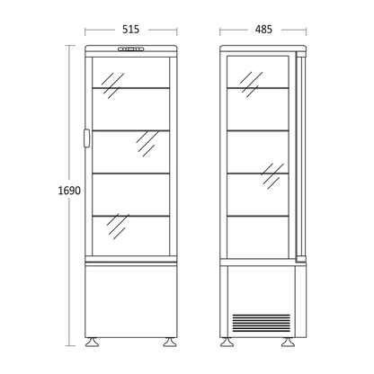 Kølemontre 235 liter sort - RTC 237 BE Scancool