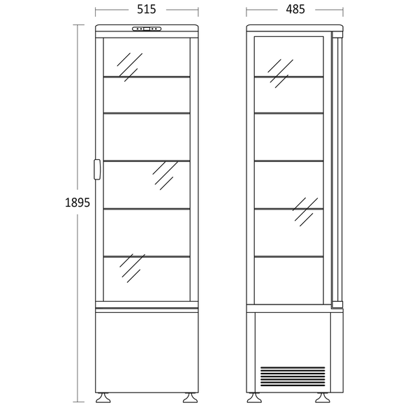 Kølemontre 270 liter hvid - RTC 287 WE Scancool