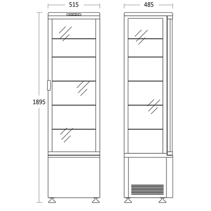 Kølemontre 270 liter hvid - RTC 287 WE Scancool