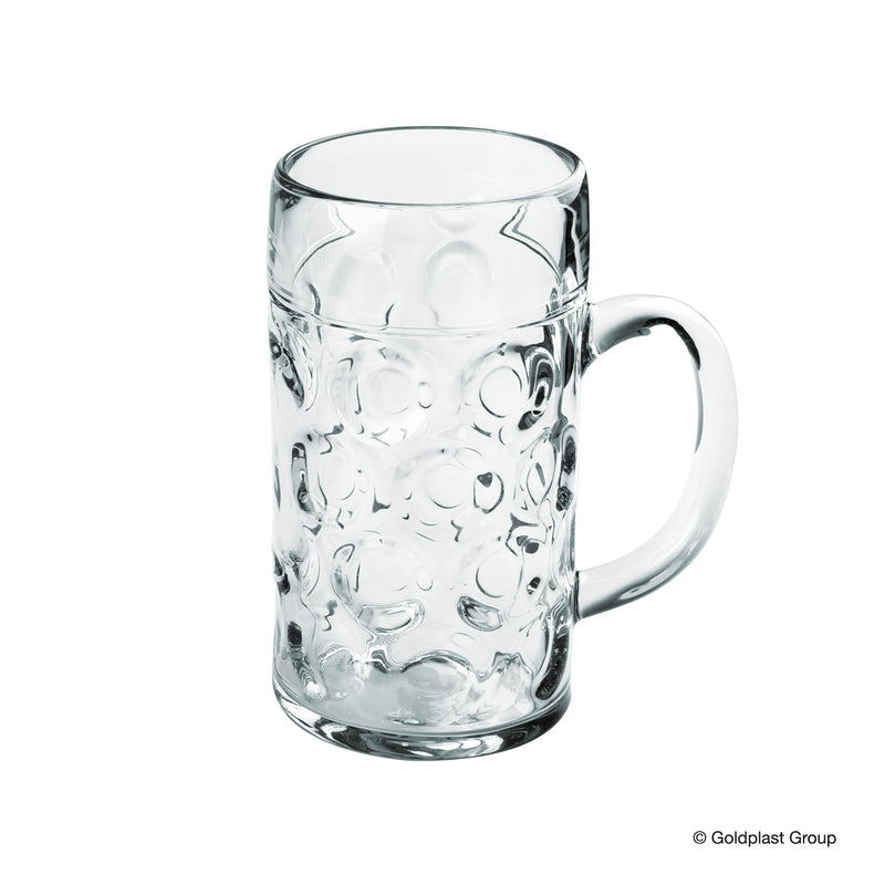 Brudsikre ølglas med hank 50 cl - Hård plast