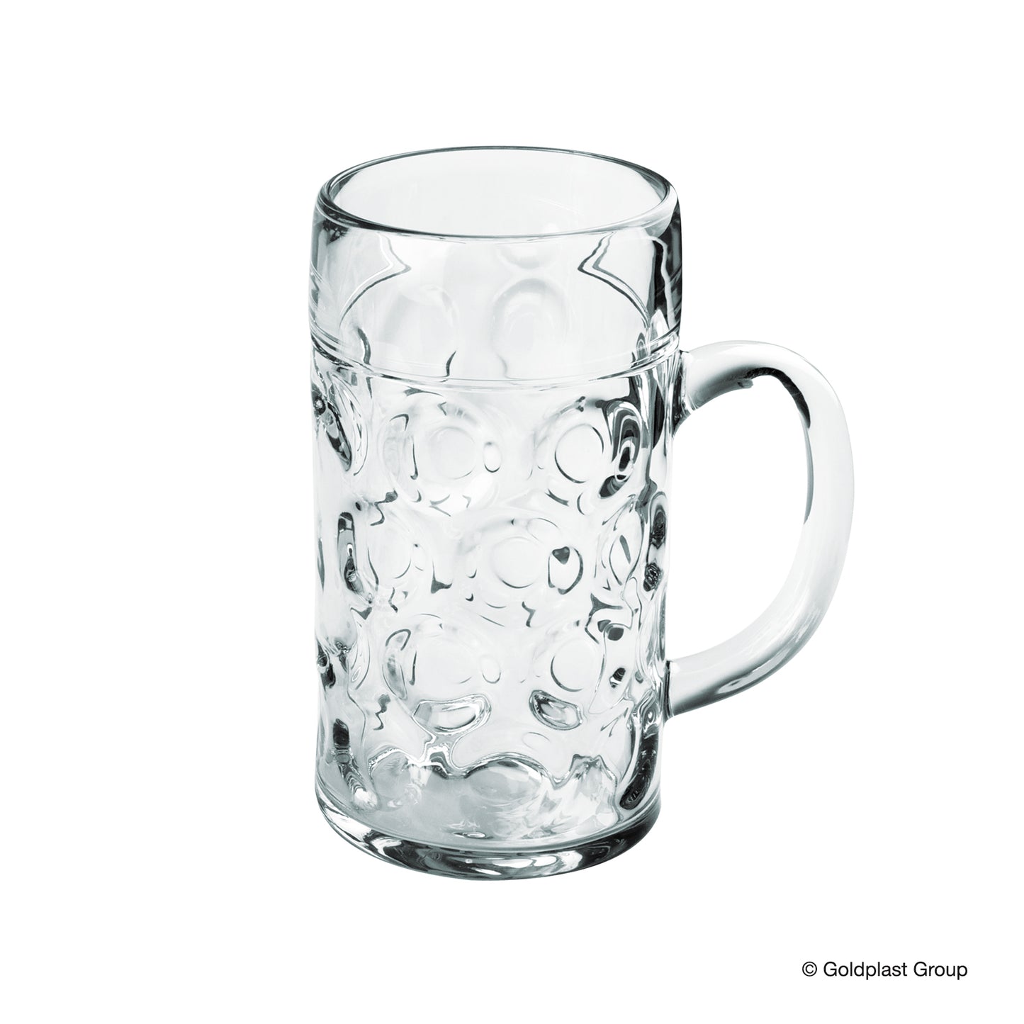 Plastik ølglas med hank 1 liter - 6 stk.