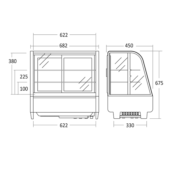 Kølemontre 100 liter sort - RTW 101 BE Scancool