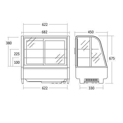 Kølemontre 100 liter sort - RTW 101 BE Scancool