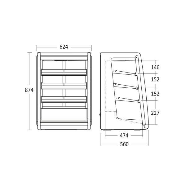 Kølemontre 140 liter sort - RTW 129 BE Scancool