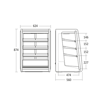 Kølemontre 140 liter sort - RTW 129 BE Scancool