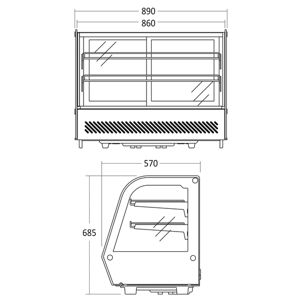 Kølemontre 160 liter sort - RTW 160 E Scancool