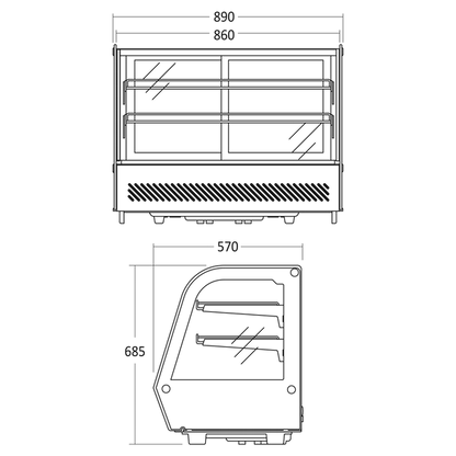 Kølemontre 160 liter sort - RTW 160 E Scancool