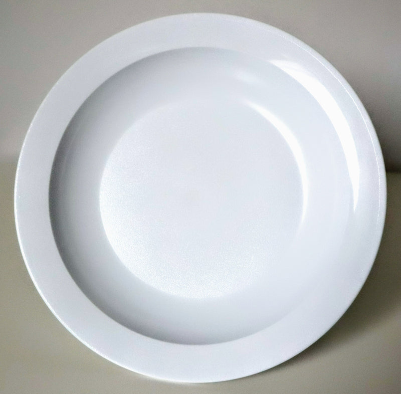 Brudsikker tallerken dyb Ø24 cm hvid