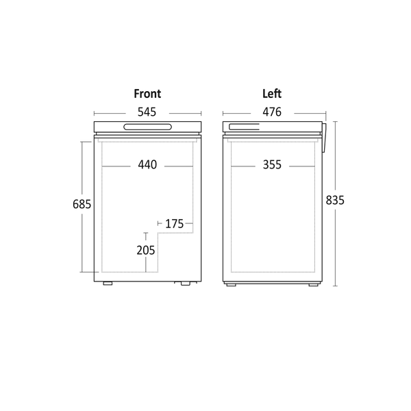 Kummefryser 99 liter - SB 101 B Scandomestic