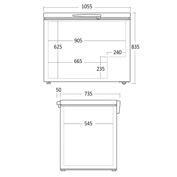 Kummefryser 292 liter - SB 300 W Scandomestic