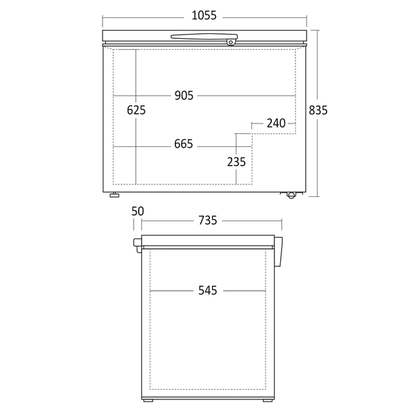 Kummefryser 292 liter - SB 300 W Scandomestic