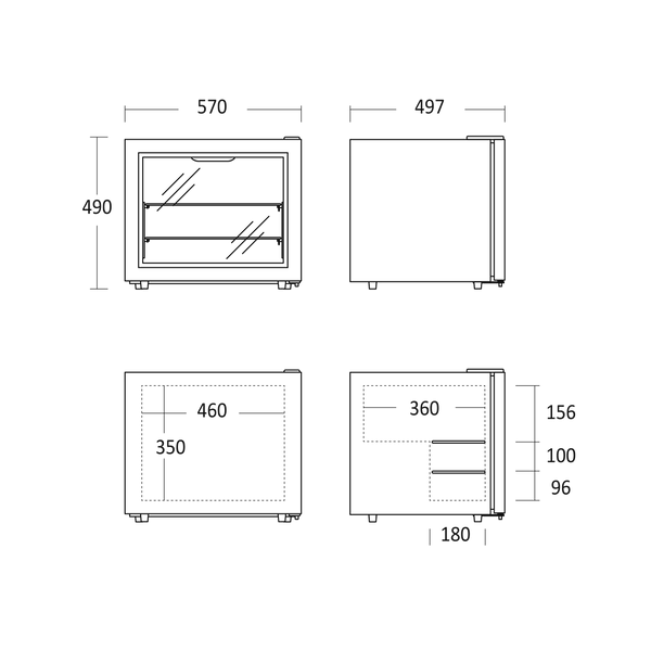Display fryser 45 liter - SD 46 E Scancool