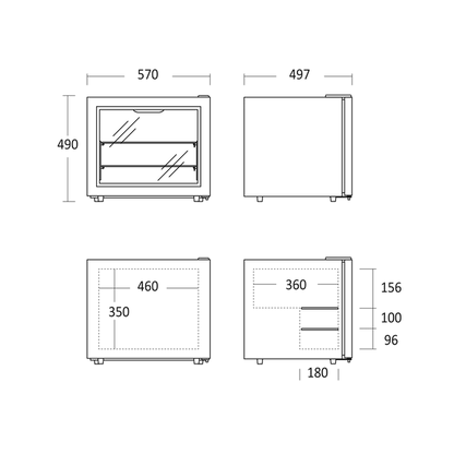 Display fryser 45 liter - SD 46 E Scancool