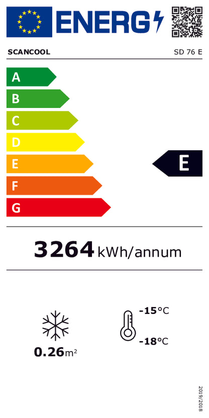 Display fryser 92 liter - SD 76 E Scancool