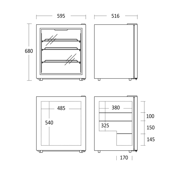 Display fryser 92 liter - SD 76 E Scancool
