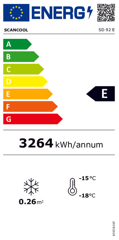 Display fryser 92 liter - SD 92 E Scancool