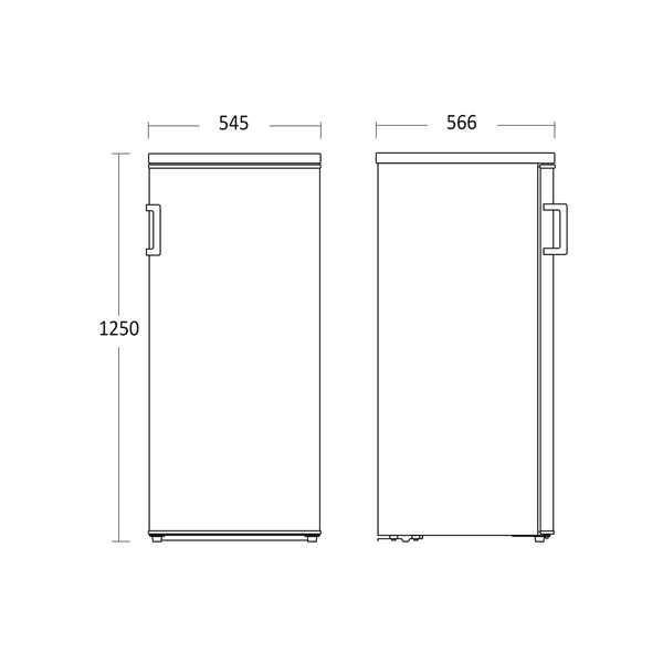 Fryseskab 146 liter - SFS 170 W Scandomestic