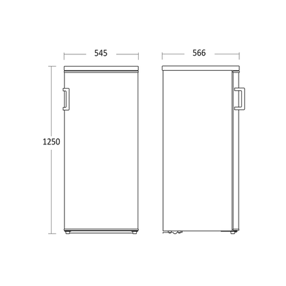 Fryseskab 146 liter - SFS 170 W Scandomestic