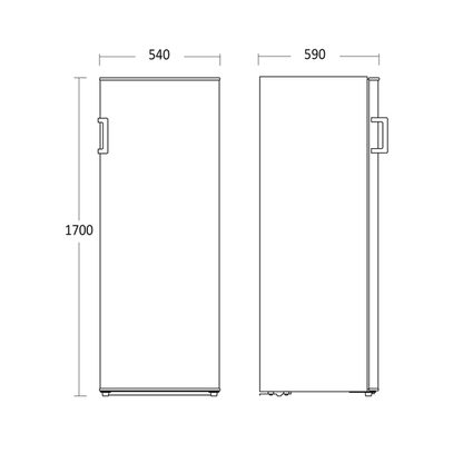 Fryseskab 206 liter - SFS 226 W Scandomestic