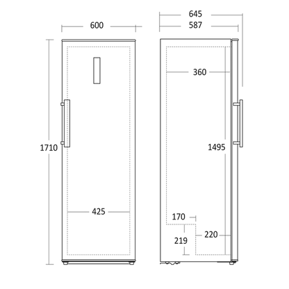 Fryseskab 245 liter - SFS 242 W Scandomestic