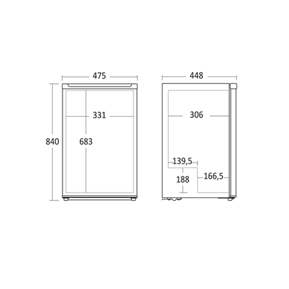 Fryseskab 61 liter - SFS 61 W Scandomestic