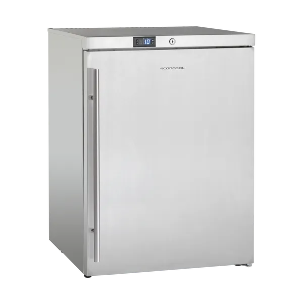 Lagerkøleskab rustfrit stål 145 liter - SK 145 E Scandomestic