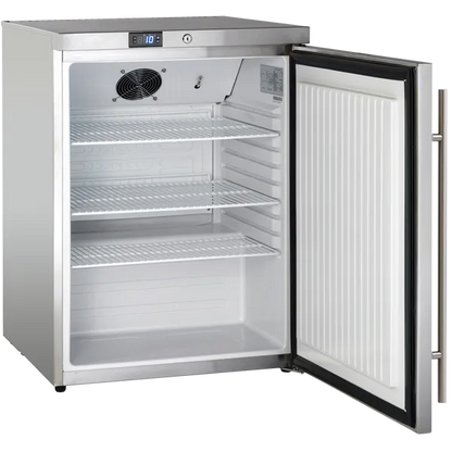 Lagerkøleskab rustfrit stål 145 liter - SK 145 E Scandomestic