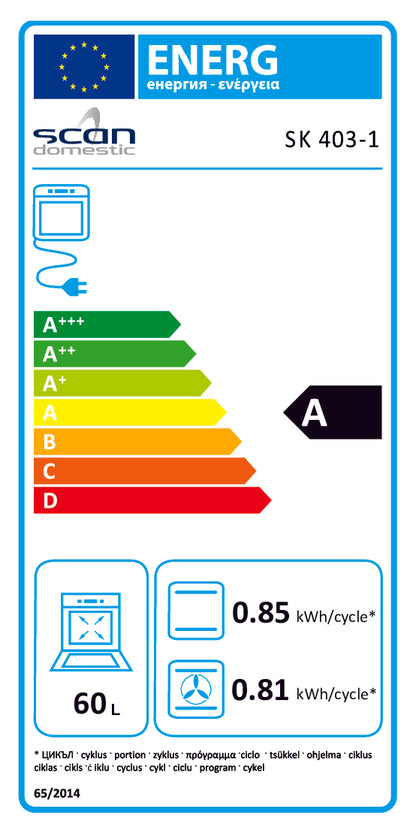 Fritstående komfur - SK 403-1 Scandomestic