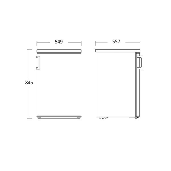 køle/fryseskab 107 liter- SKB 119 W Scandomestic