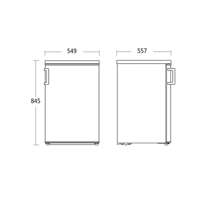 køle/fryseskab 107 liter- SKB 119 W Scandomestic
