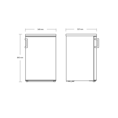 køle/fryseskab 107 liter - SKB 161 W Scandomestic