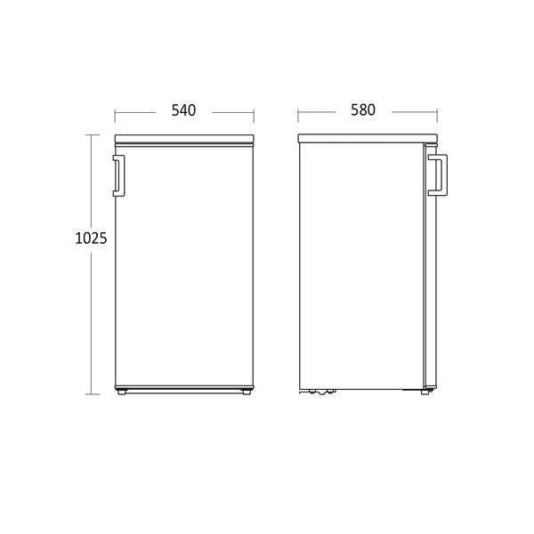 køle/fryseskab 155 liter - SKB 182 WE Scandomestic