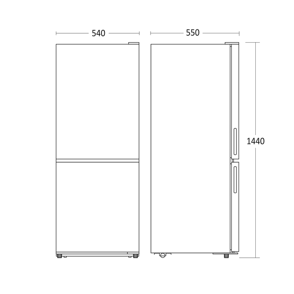 Køle/fryseskab 205 liter - SKF 231 W Scandomestic