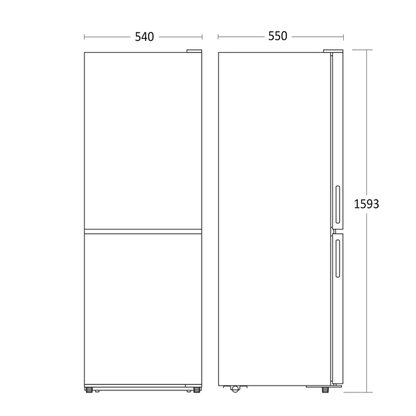 Køle/fryseskab 228 liter - SKF 297 W Scandomestic