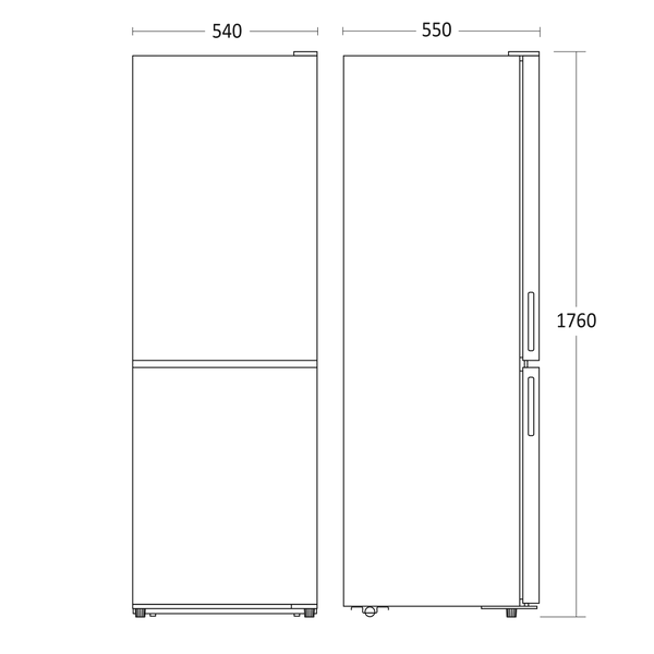 Køle/fryseskab 263 liter - SKF 307 W Scandomestic