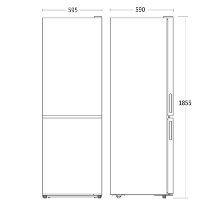 Køle/fryseskab 315 liter - SKF 327 W Scandomestic