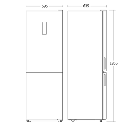 Køle/fryseskab 317 liter - SKF 340 W Scandomestic