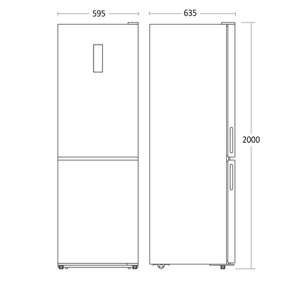 Køle/fryseskab 351 liter - SKF 396 W Scandomestic