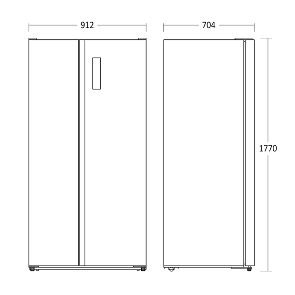 Amerikanerkøleskab 562 liter - SKF 562 W Scandomestic