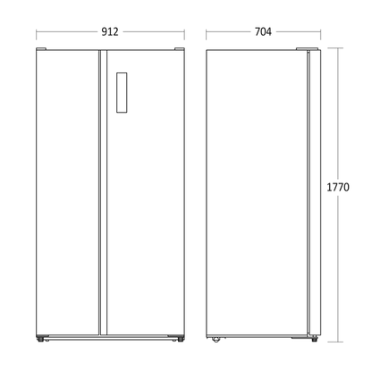 Amerikanerkøleskab 562 liter - SKF 562 W Scandomestic