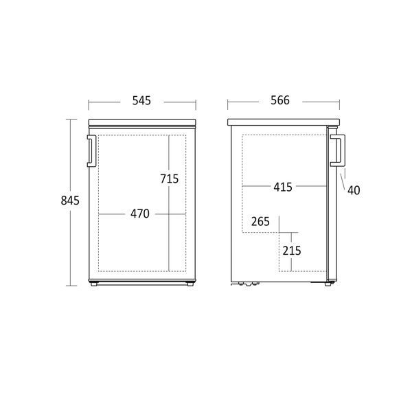 Køleskab 130 liter - SKS 136 W Scandomestic