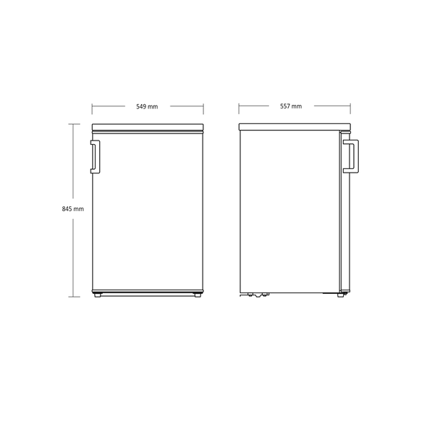 Køleskab 102 liter - SKS 151 W Scandomestic