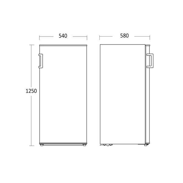 Køleskab 198 liter - SKS 201 W Scandomestic