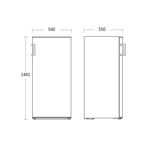 Køleskab 205 liter - SKS 262 W Scandomestic