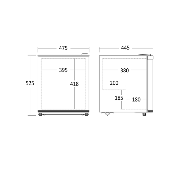 Køleskab 48 liter - SKS 56 B Scandomestic